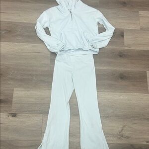 Abercrombie Kids light blue Hoodie and Flare Pants Set
